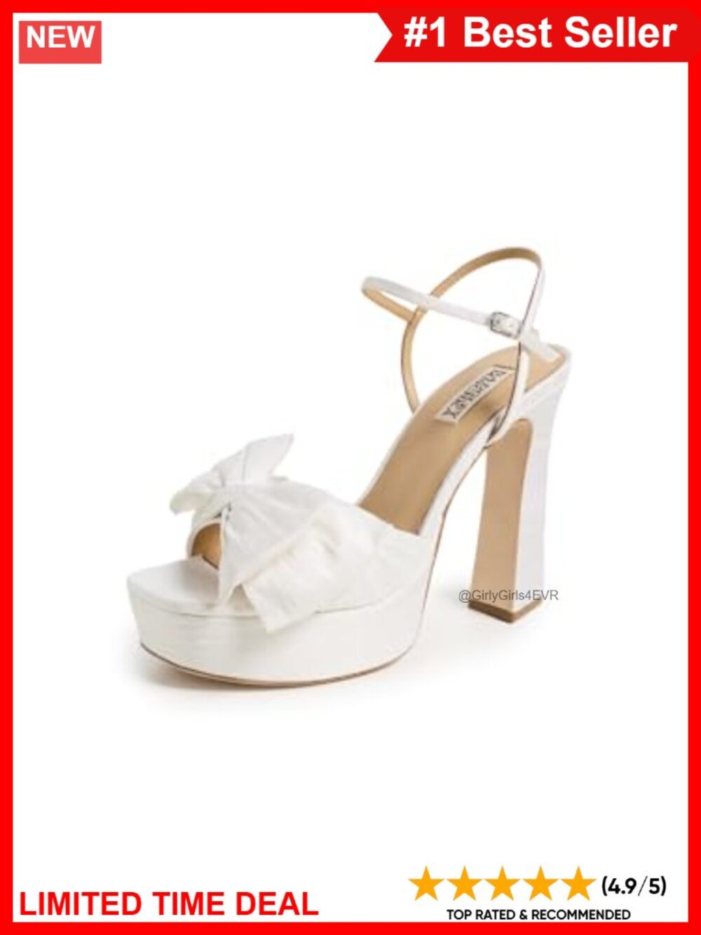 Badgley Mischka Oliva Satin Platform Heeled Sandal Ankle Strap Wedding Formal